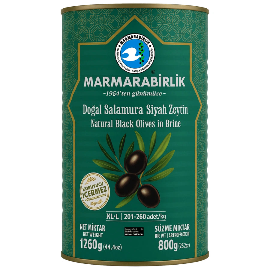 Marmarabirlik - Dogal Salamura Siyah Zeytin 1260g