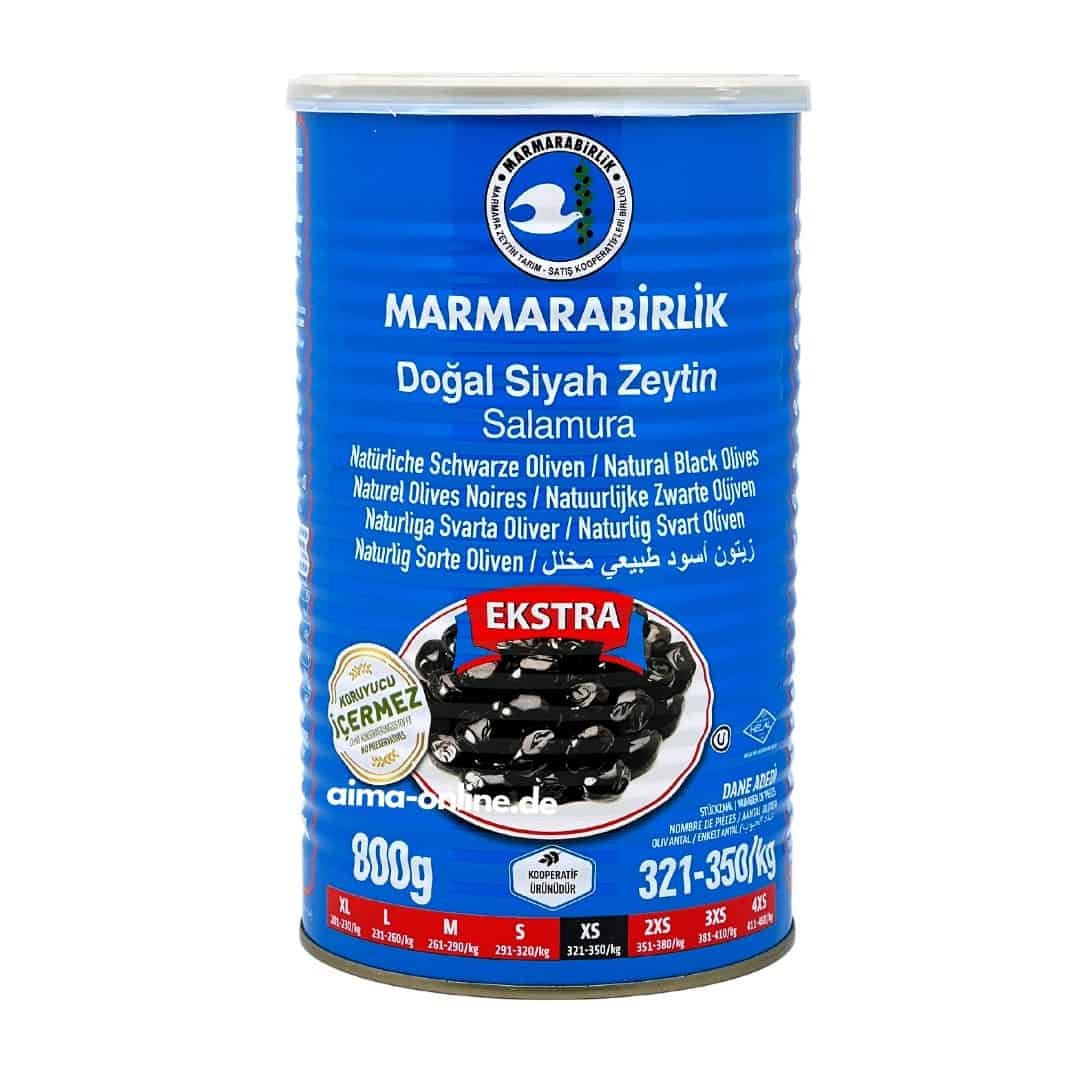 Marmarabirlik Doğal Siyah Zeytin - Natürel Siyah Zeytin 1260gr