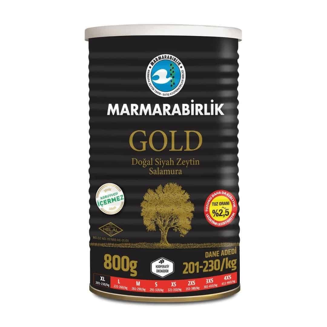 Marmarabirlik Gold Natürel Siyah Zeytin 1260gr