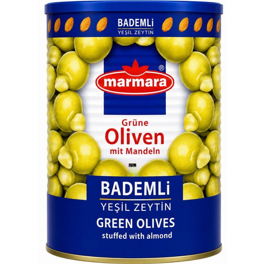 Marmara - Grüne Oliven mit Mandeln, Bademli Yeşil Zeytin 720g