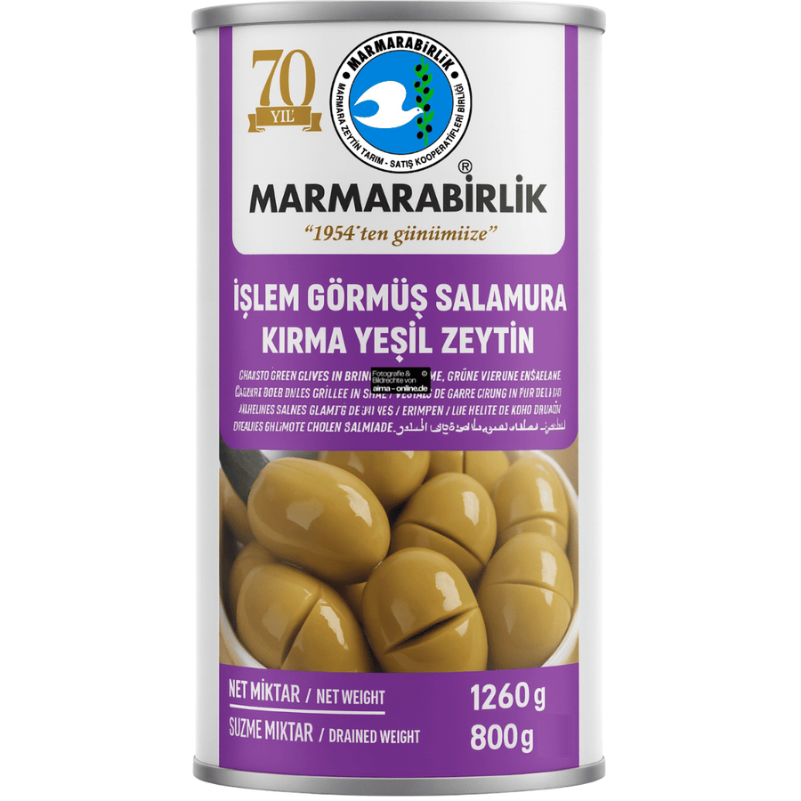 Marmarabirlik - Islem Gormus Salamura Kirma Yesil Zeytin
