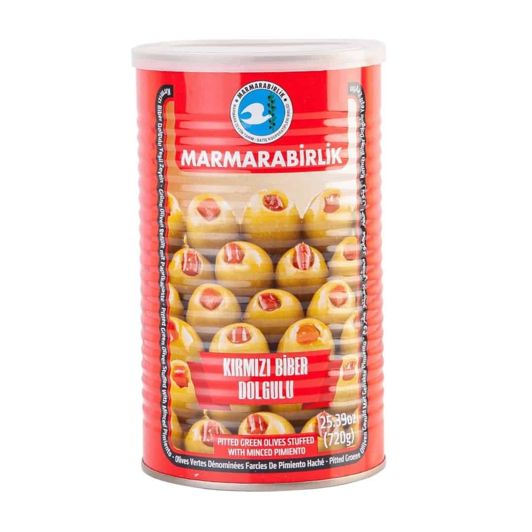 Marmarabirlik Kırmızı Biberli Yeşil Zeytin 1260gr