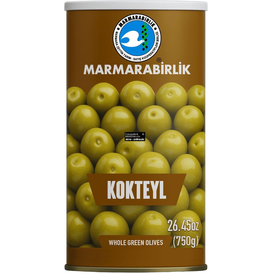 Marmarabirlik - Kokteyl Yesil Zeytin, Grüne Cocktail Oliven 1260g