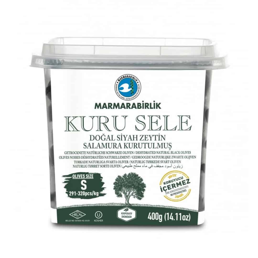 Marmarabirlik Kuru Sele Siyah Zeytin - Kurutulmuş Natürel Siyah Zeytin 410gr