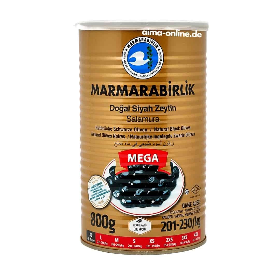 Marmarabirlik Mega Doğal Siyah Zeytin 1260gr