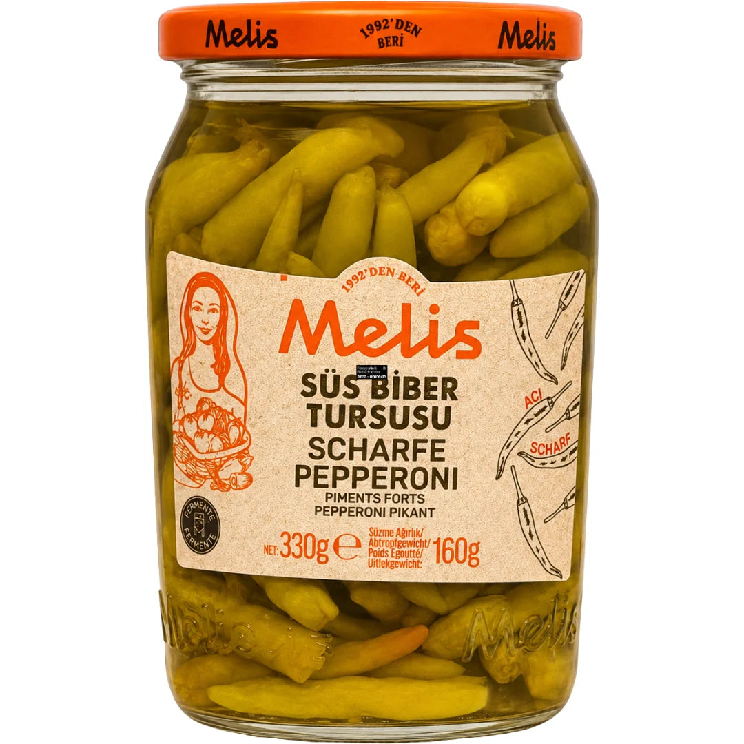 Melis - Scharfe Pepperoni, Süs Biber Tursusu 160g