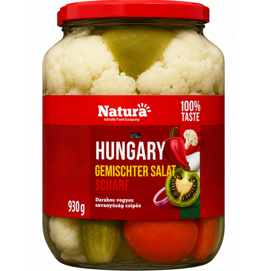 Natura - Hungary Gemischter Salat Scharf 930g
