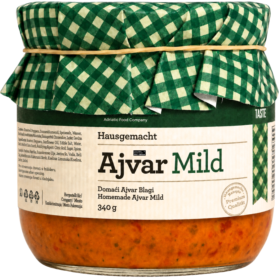 Natura - Auberginenpaste, Ajvar in Mild 340g