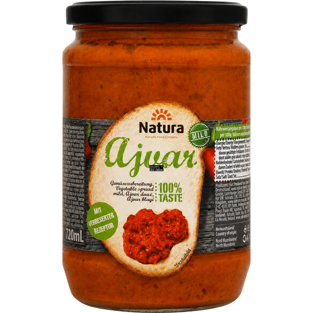 Natura - Auberginenpaste, Ajvar in Mild 680g
