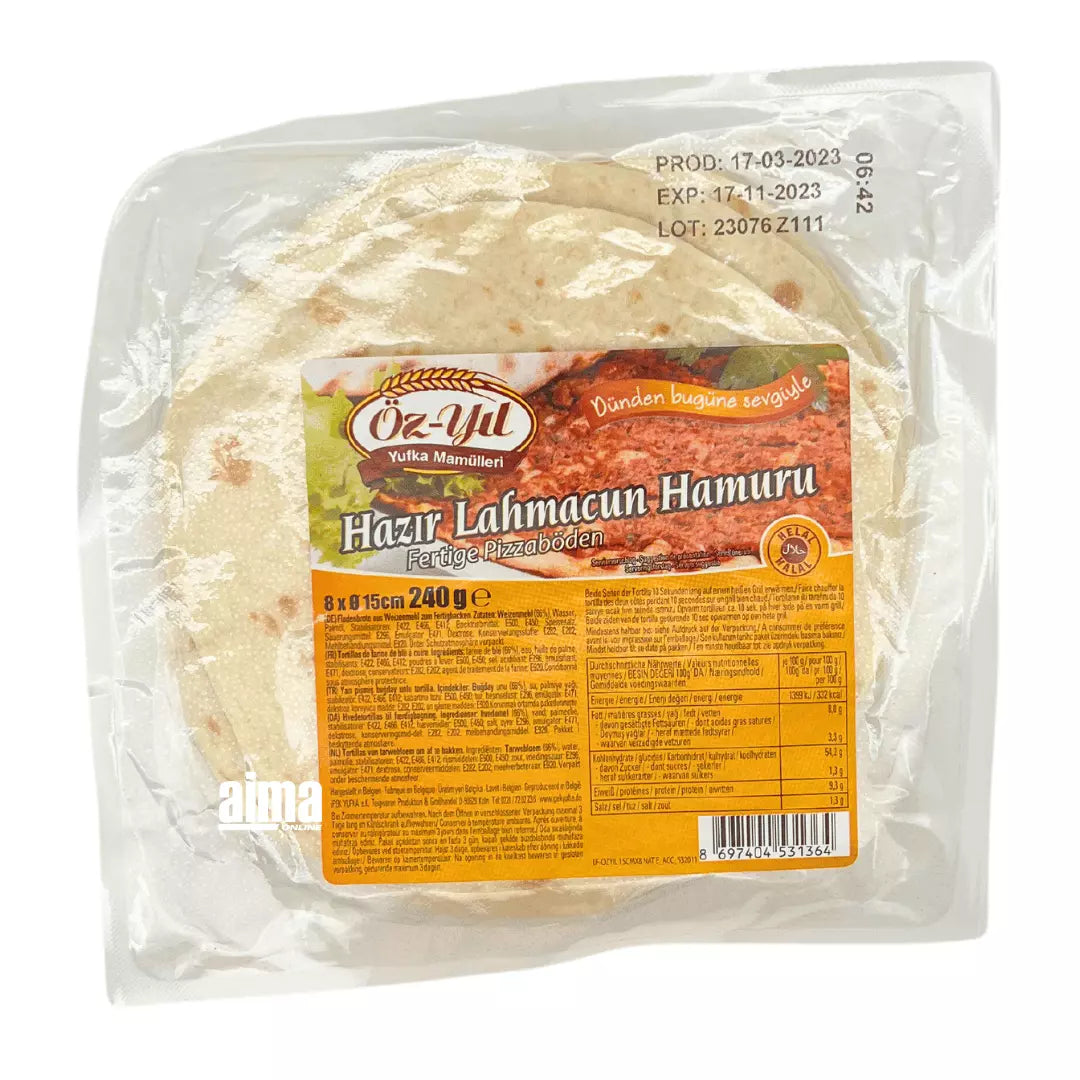 Öz Yıl Hazir Lahmacun Hamuru - Hazır pizza tabanları 240gr