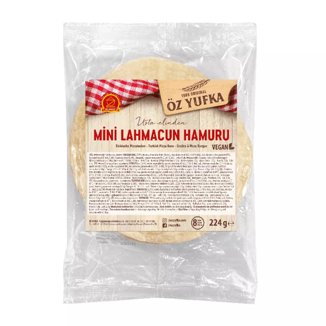 Öz Yufka Mini Lahmacun Hamuru - Küçük Lahmacun hamuru 224gr