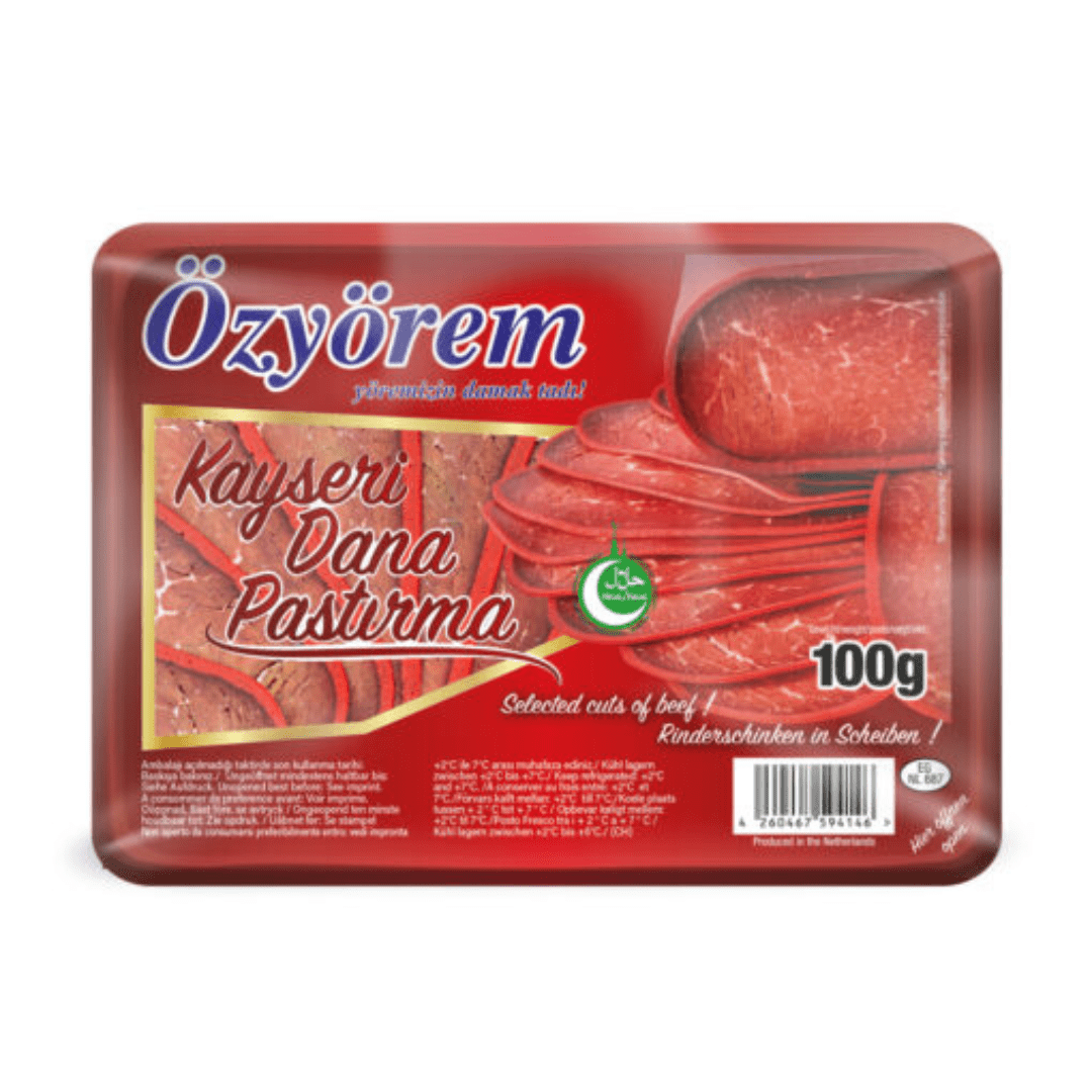 Özyörem Dana Jambon Kayseri Dana Pastırma 100gr