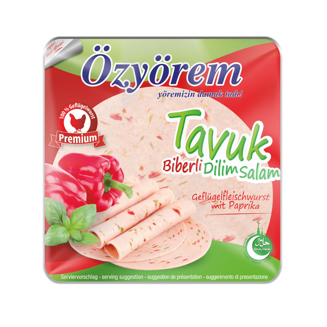 Özyörem biberli tavuk eti sosisi 200gr