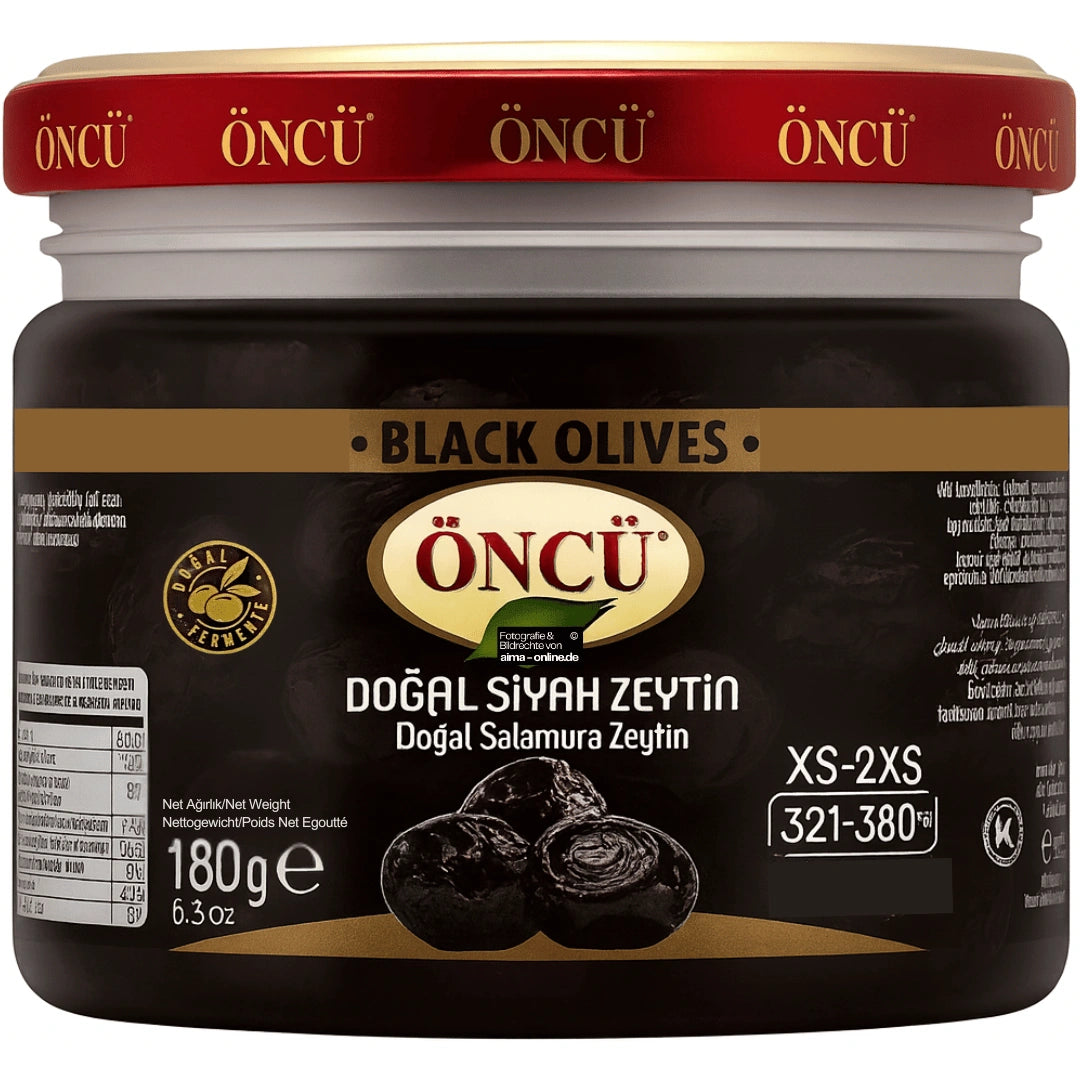 Öncü - Doğal Siyah Zeytin, Schwarze Oliven 180g