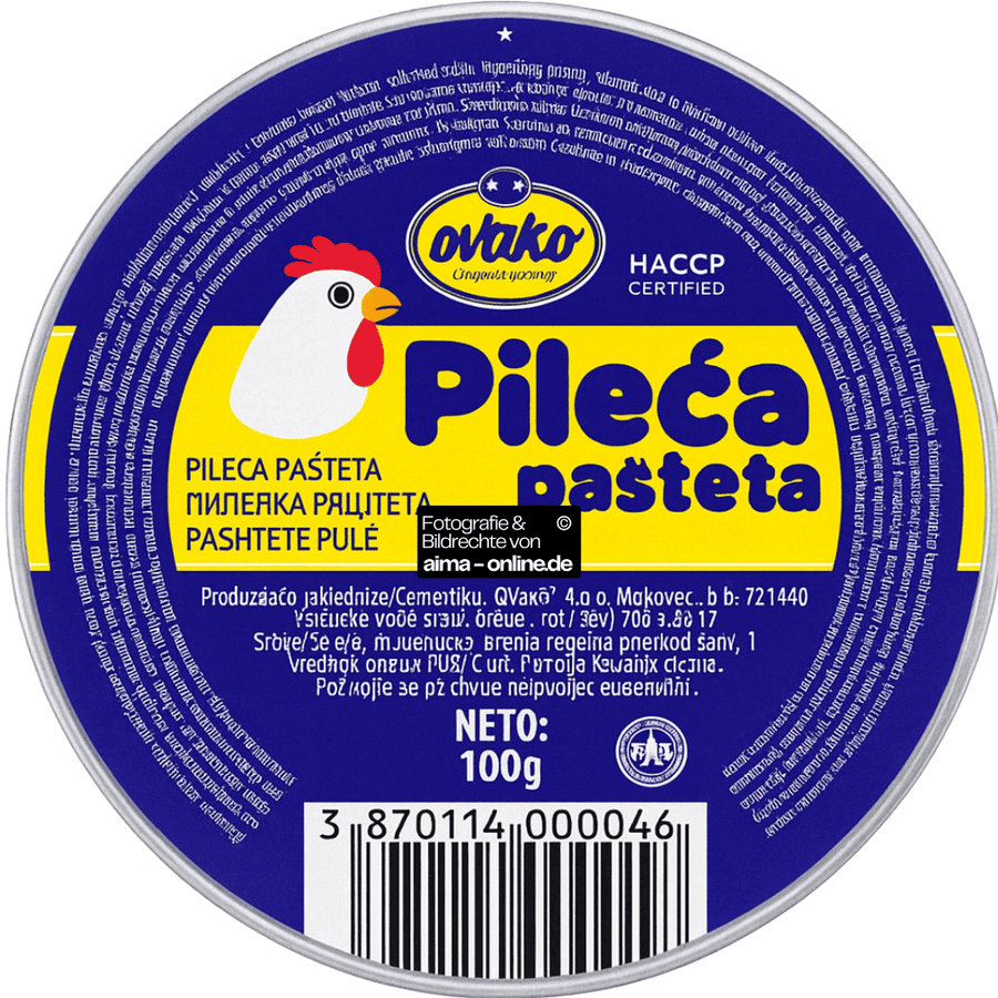 Ovako - Hähnchen Brotaufstrich mit Zusatz Pflanzenfett und Sojaprotein Halal 100g