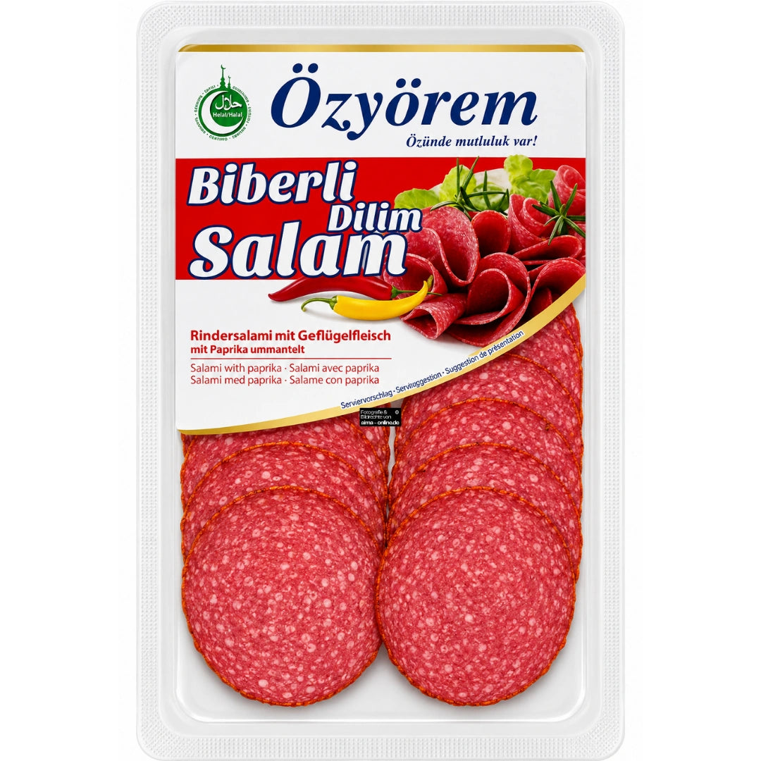 Özyörem - Rindersalami mit Geflügelfleisch mit Paprika ummantelt 80g