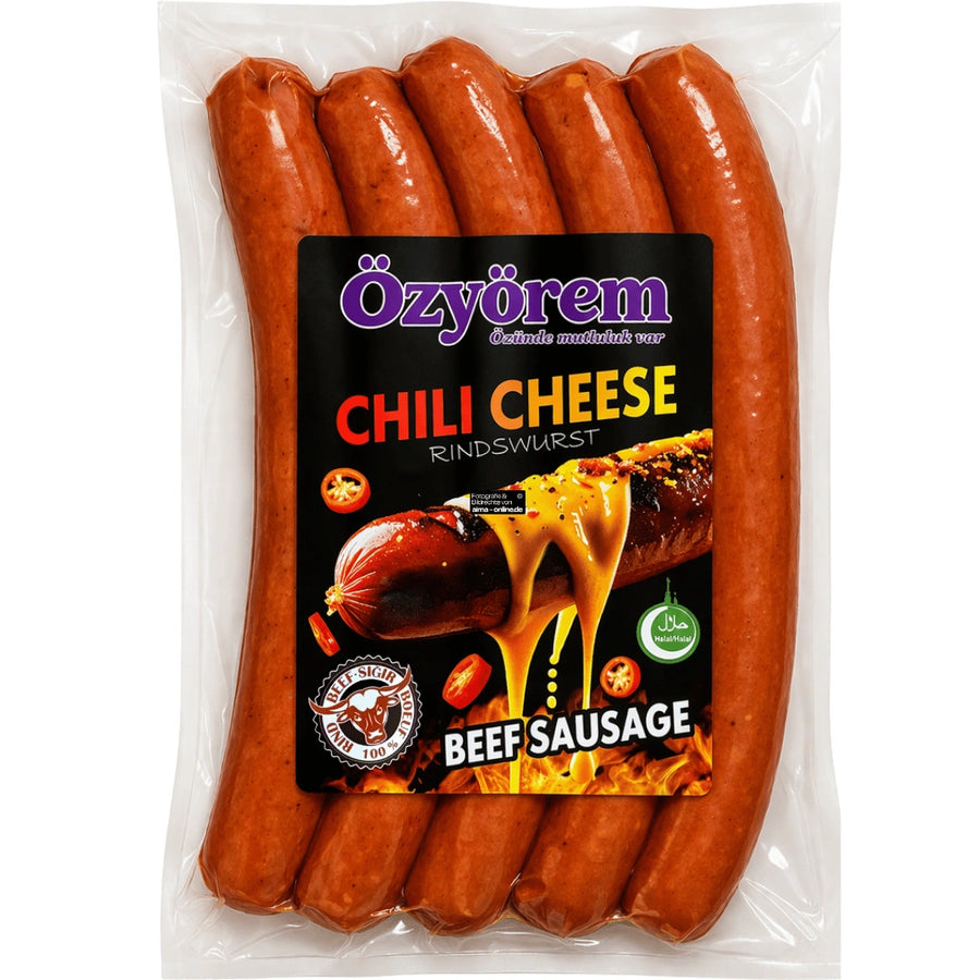 Özyörem - Chili Cheese Rindswurst, Acılı Peynirli Sosis 400g