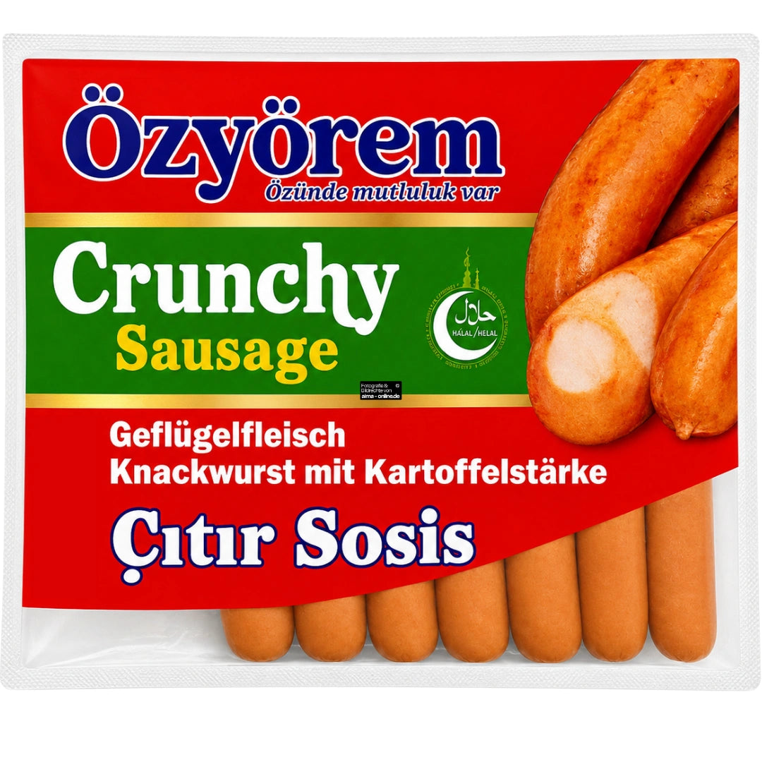 Özyörem - Geflügel-Knackwurst mit Kartoffelstärke (Crunchy Sausage) 600g