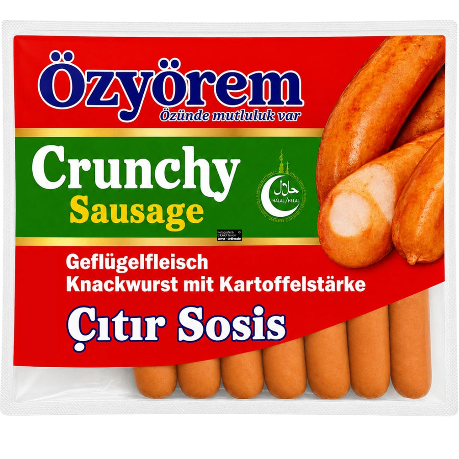 Özyörem - Geflügel-Knackwurst mit Kartoffelstärke (Crunchy Sausage) 600g