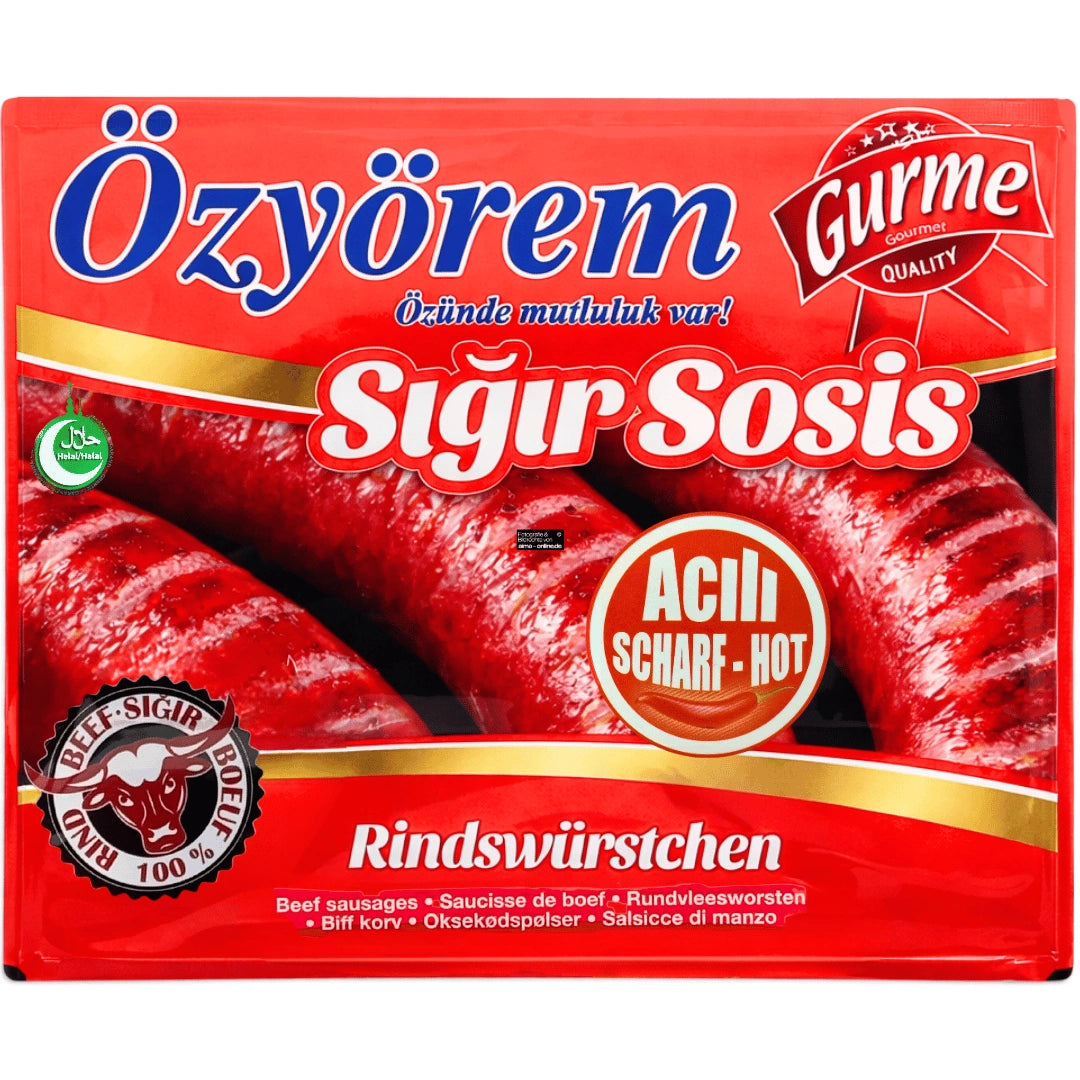 Özyörem - Rinderwurst Scharf, Acılı Sığır Sosis 800g