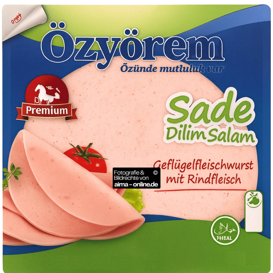 Özyörem - Geflügelfleischwurst mit Rindfleisch, Sade Dilim Salam 200g