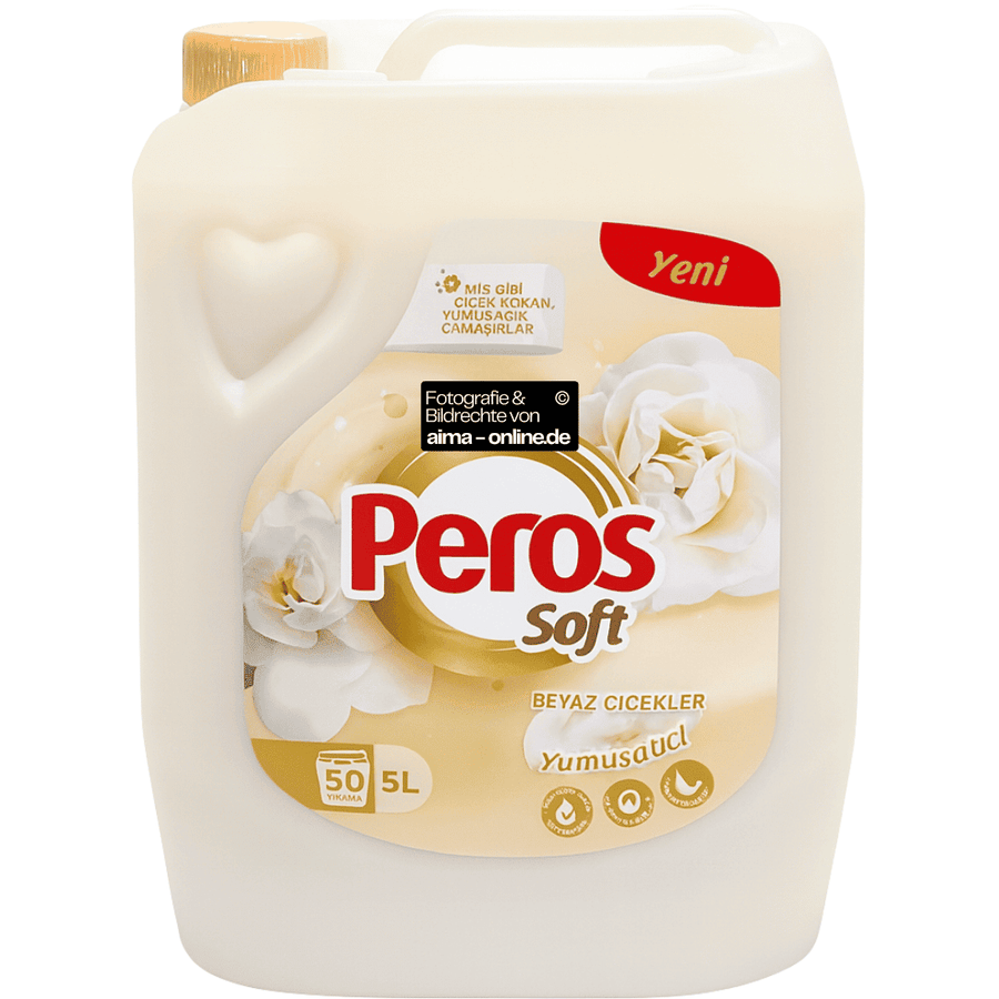 Peros Soft - Weichspüler mit Weissen Blüten, Beyaz Cicekler Yumusatici 5L