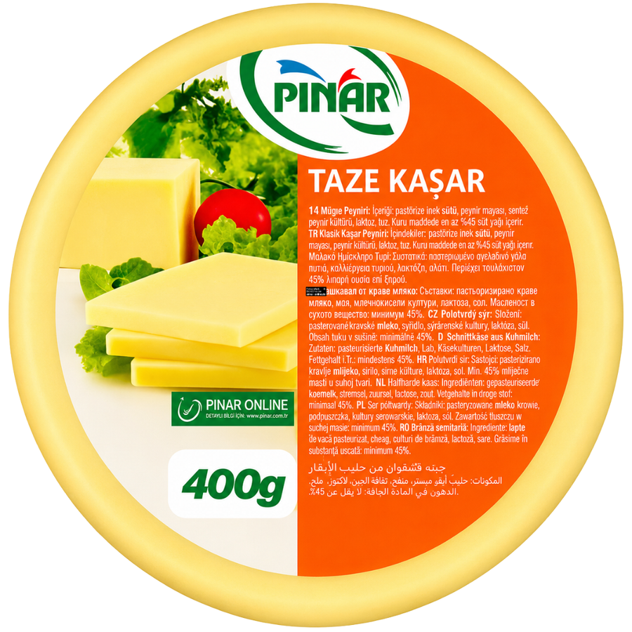 Pinar - Halbfester Schnittkäse (Kashkaval), Taze Kasar Peyniri 400g