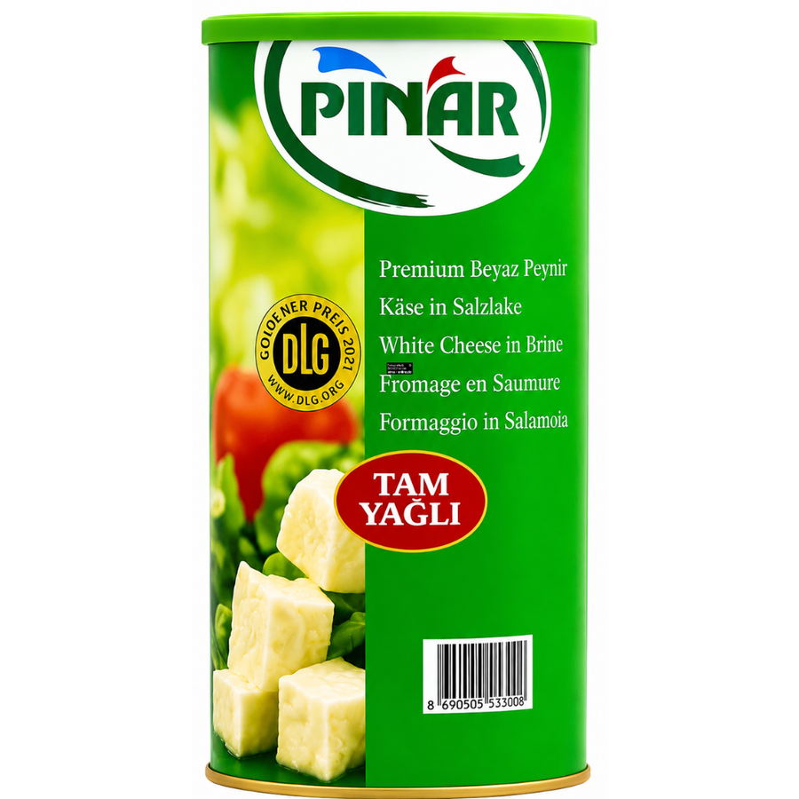 Pinar - Premium Weißkäse in Salzlake Vollfett, Premium Beyaz Peynir Tam Yagli 1000g