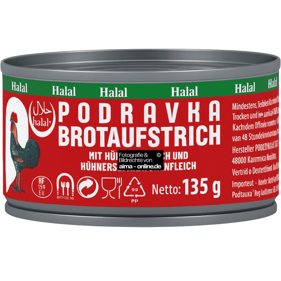 Podravka - Brotaufstrich mit Hühnerfleisch Halal 135g