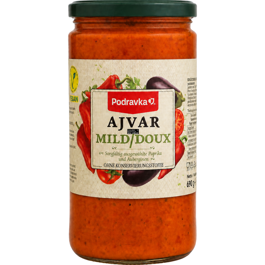 Podravka - Auberginenpaste, Ajvar in Mild 690g