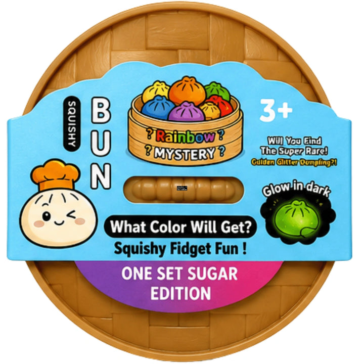 Squishy Bun Rainbow Mystery - Squishy-Dumpling mit Kunststoffbox, 1 Stück - Klein
