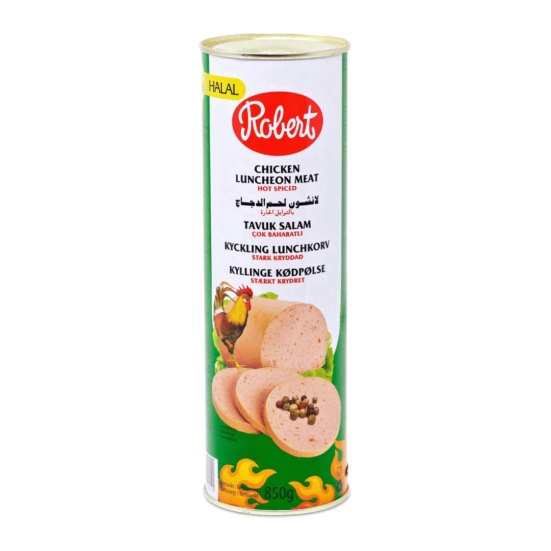 Robert Chicken Luncheon Meat Hot Spiced - Tavuk Salam Cok baharatli 850g