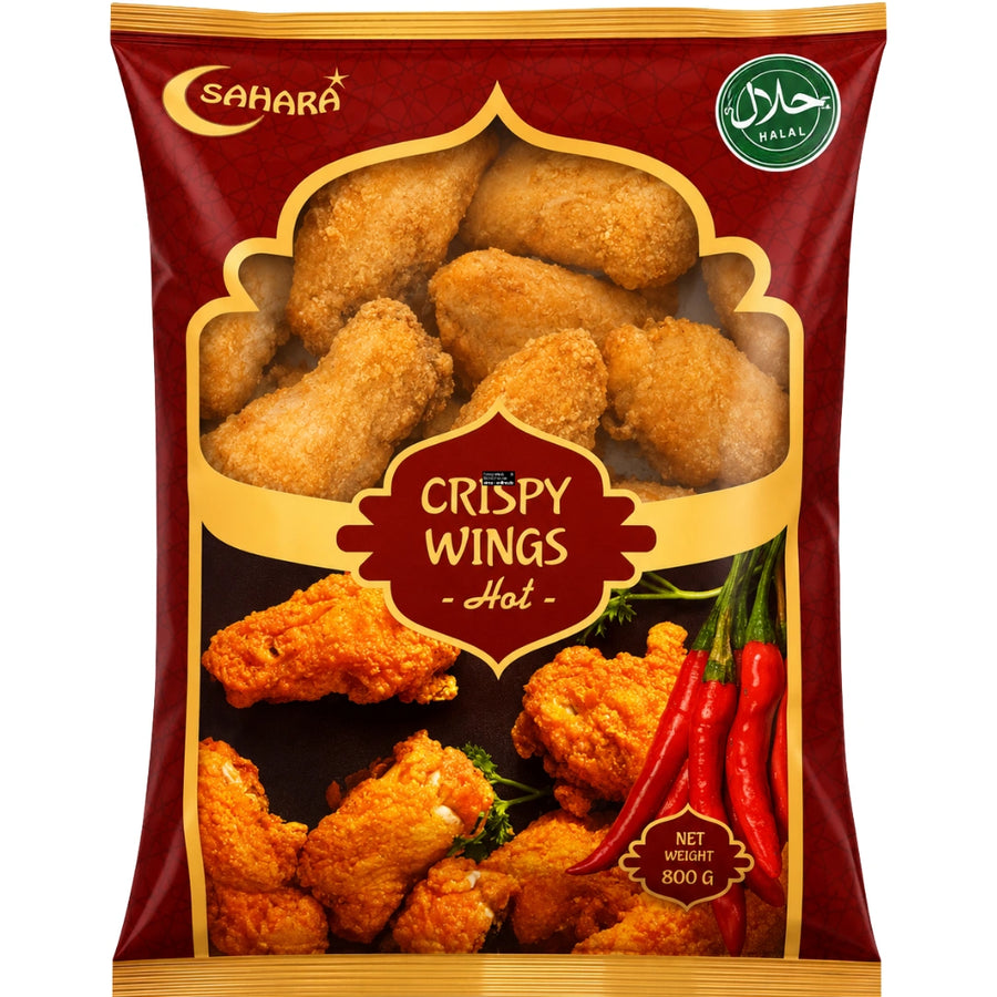 Sahara Hot Chicken Wings - Scharfe Hähnchenkeulen 800g