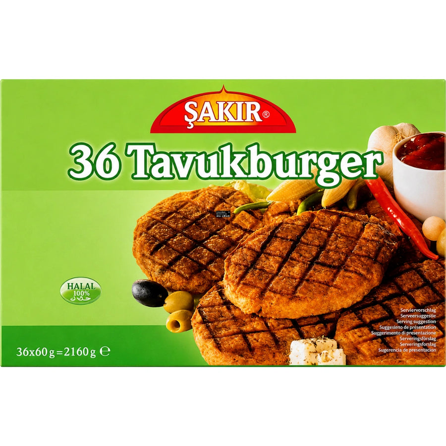 Sakir 36 Tavuk Burger - 36 Hähnchen Burger 2160g