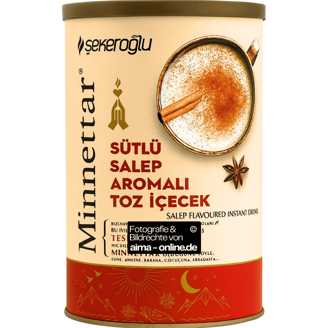 Sekeroglu - Pulvergetränk Mit Sahlep-geschmack in der Dose , Kutu Sütlü Salep Aromali Icecek 200g