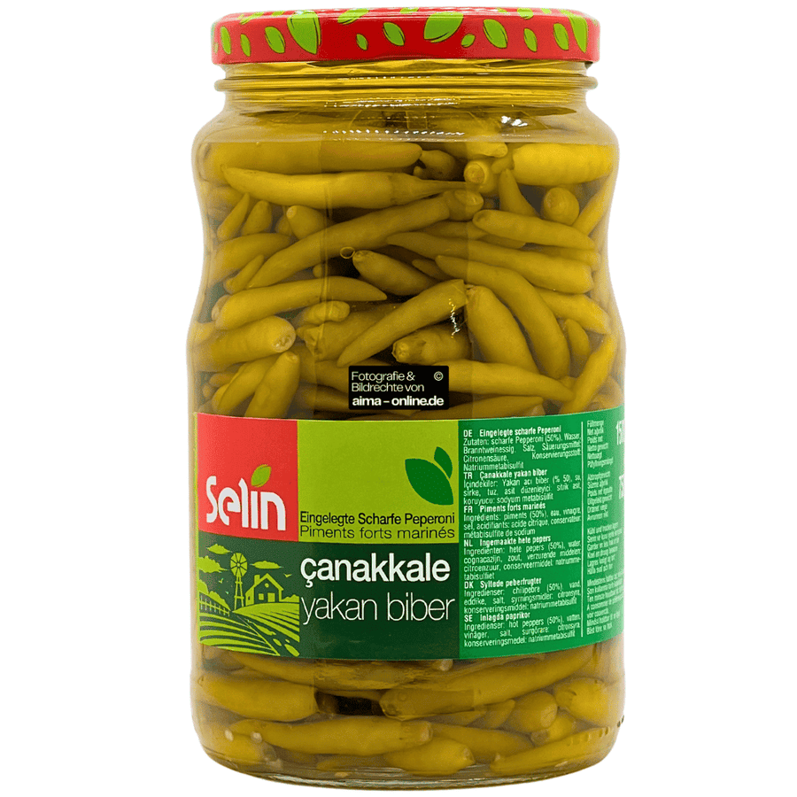 Selin - Eingelegte Scharfe Peperoni (Canakkale Yakan Biber) 750g