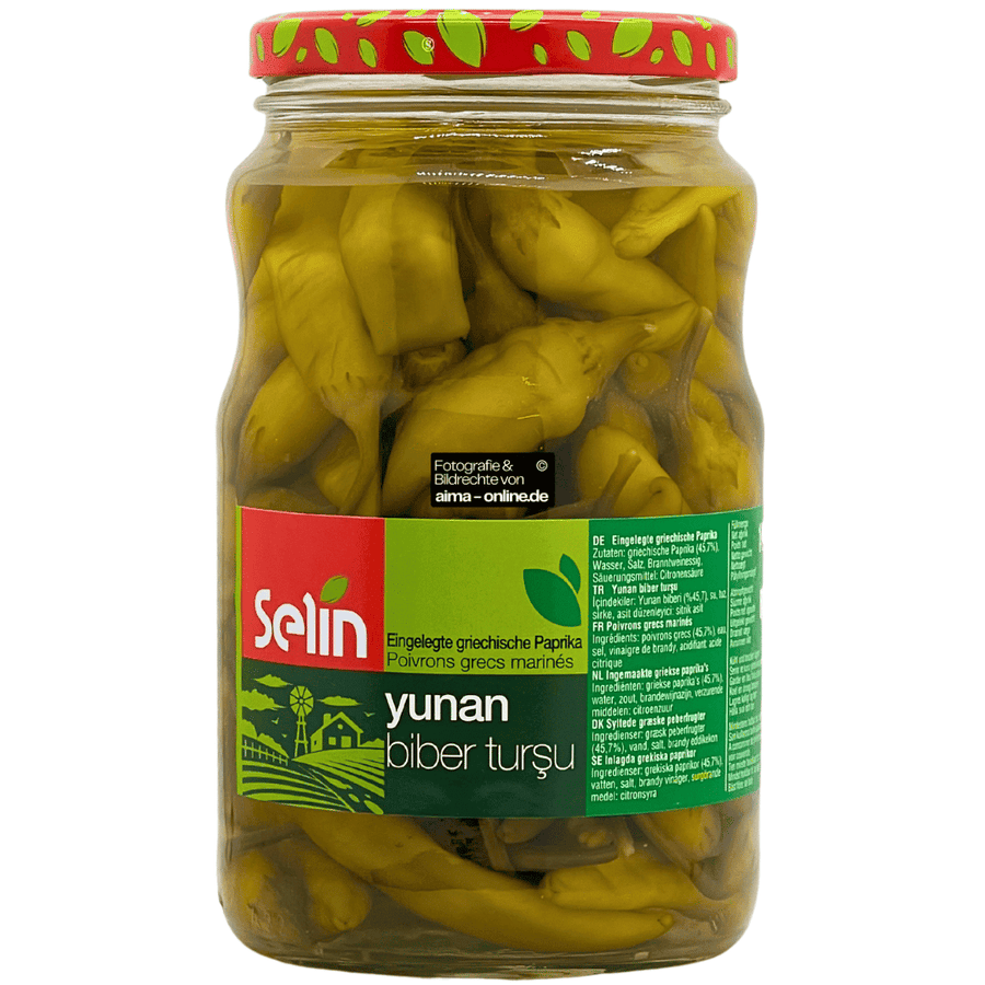 Selin - Eingelegte griechische Paprika (Yunan Biber Turşu) 640g