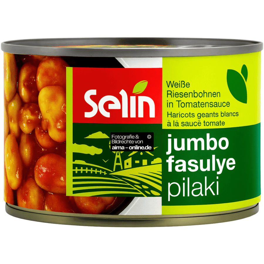 Selin - Weiße Riesenbohnen in Tomatensauce, Jumbo Fasulye Pilaki 400g