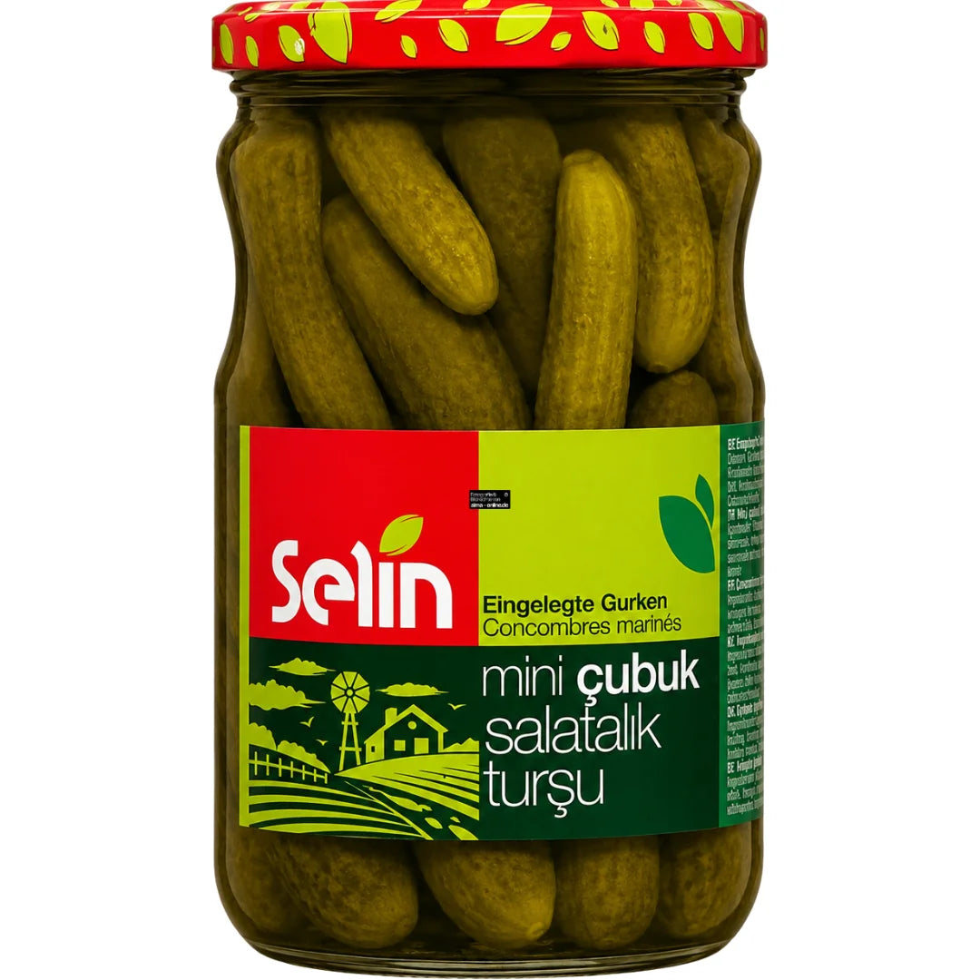 Selin - eingelegte Gurken, Mini Cubuk Salatalik Tursusu 620g