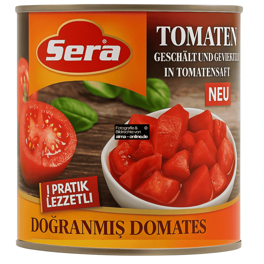 Sera - Geschälte & Gehackte Tomaten, Dogranmis Domates 800g