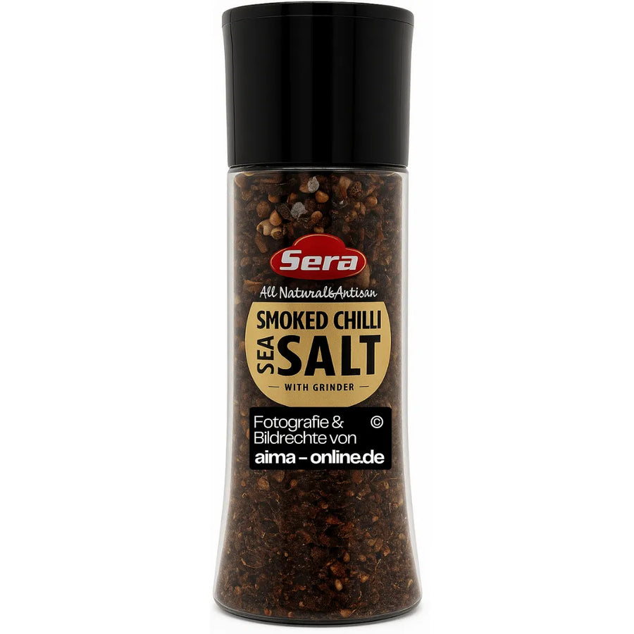 Sera - geräuchertes Chilisalz mit Mühle 220g