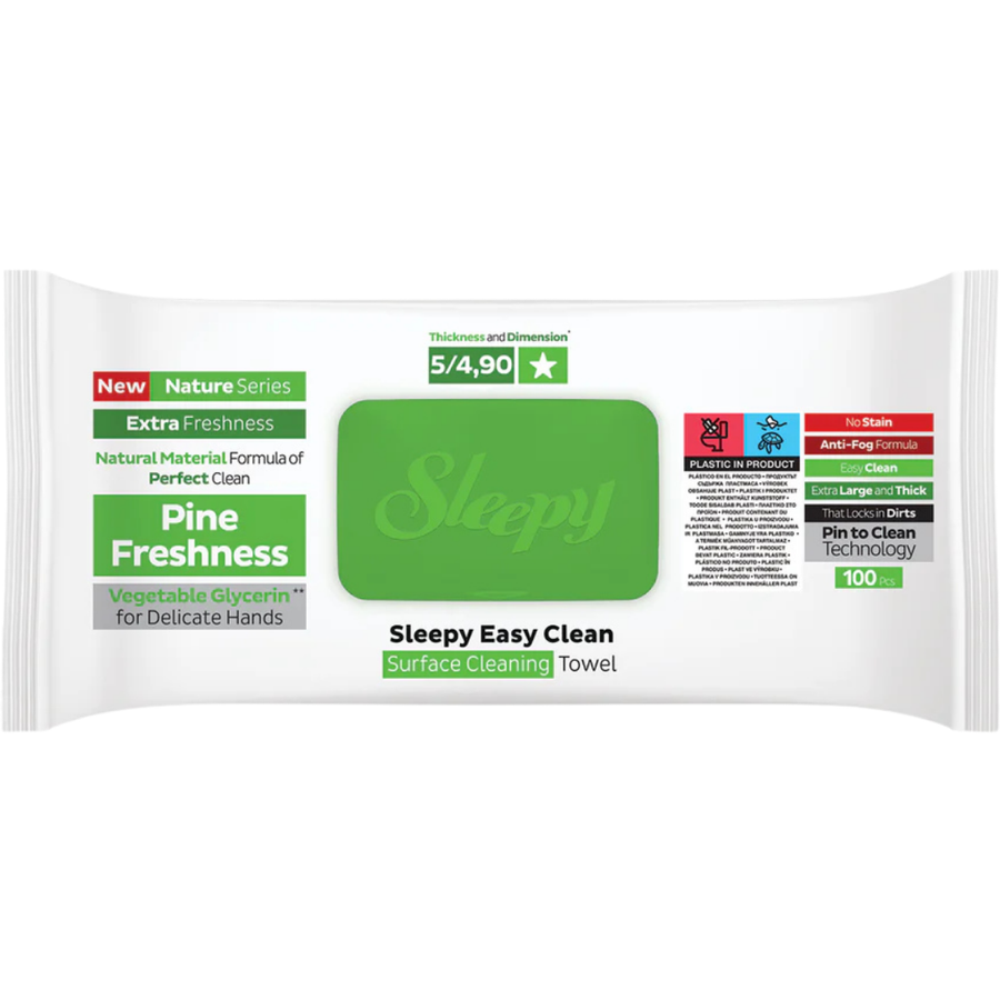 Sleepy Easy Clean - Oberflächenreinigungstücher Pine Freshness 100 Stück