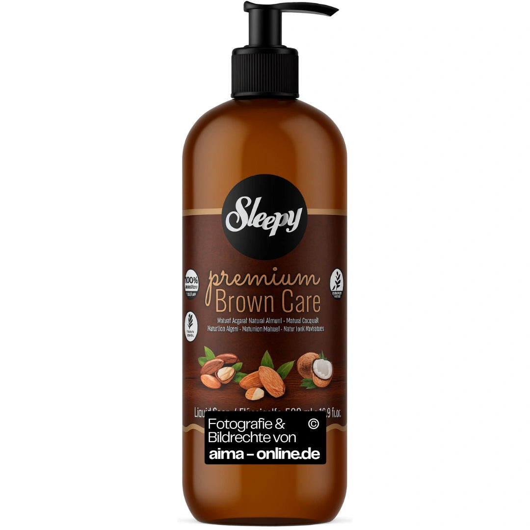Sleepy - Premium Brown Care Flüssigseife (Ohne Gluten) 500ml