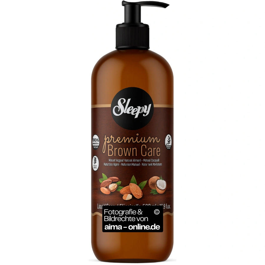 Sleepy - Premium Brown Care Flüssigseife (Ohne Gluten) 500ml