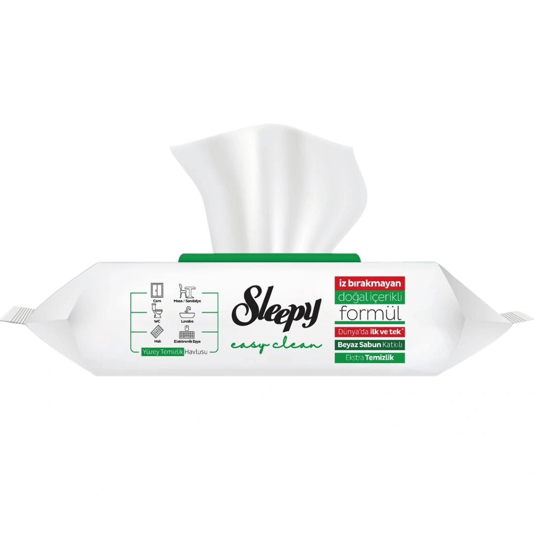 Sleepy Easy Clean - Oberflächenreinigungstücher mit weißer Seife 100 Stück