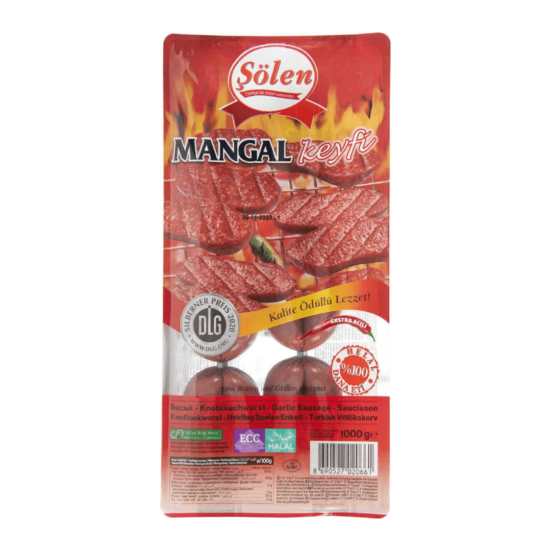 Sölen Mangal Keyfi Sucuk sarımsak sosisi (ekstra acı) 1000gr