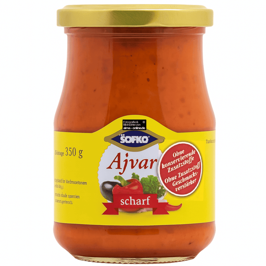 Ajvar in Scharf von Sofko