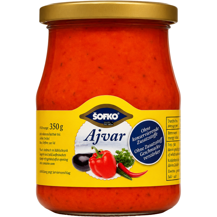 Sofko - Auberginenpaste, Ajvar in Mild 350g