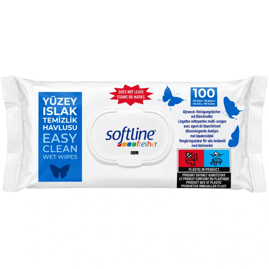 Softline - Allzweck-Reinigungstücher mit Bleichmittel 100 Stück