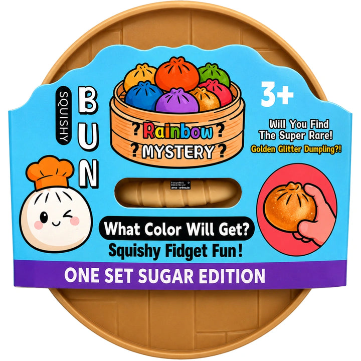 Squishy Bun Rainbow Mystery - Squishy-Dumpling mit Kunststoffbox, 1 Stück